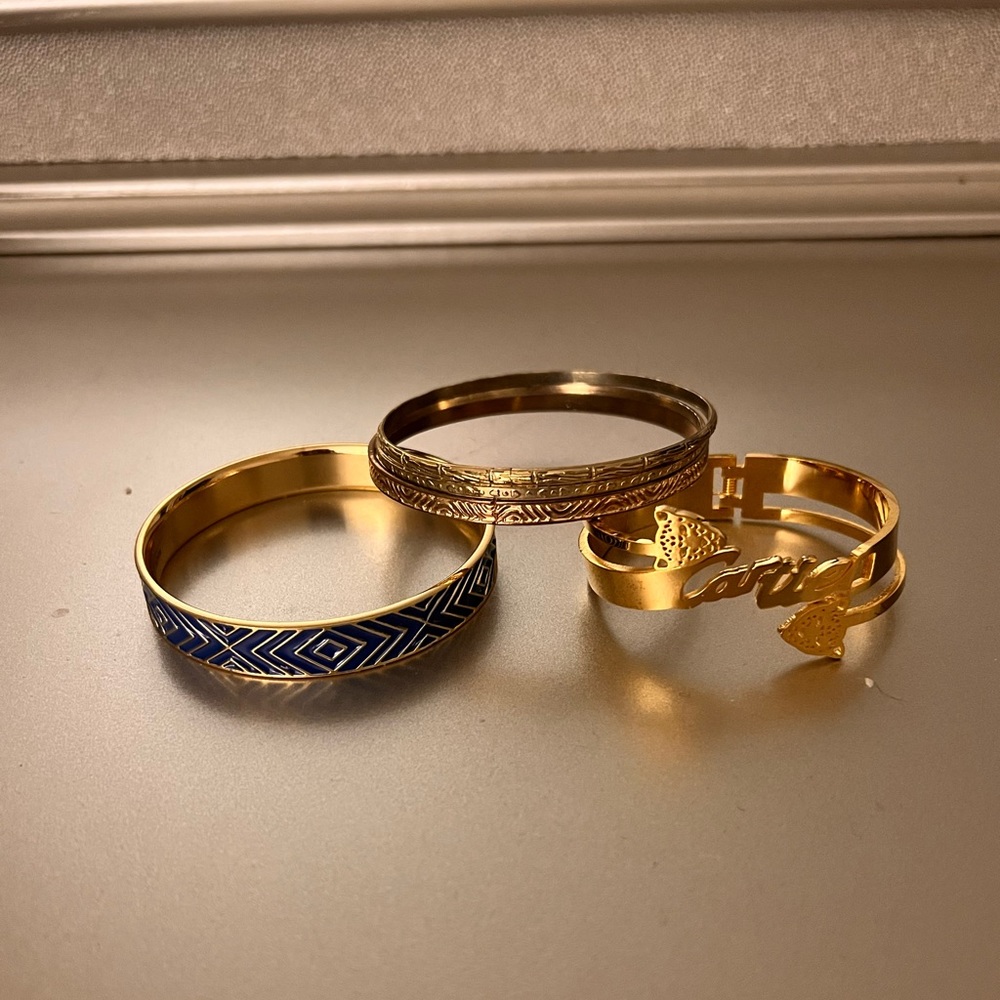 Three bracelets with different designs